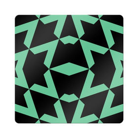 Магнит виниловый Квадрат с принтом Abstract zigzag pattern в Новосибирске, полимерный материал с магнитным слоем | размер 9*9 см, закругленные углы | abstract | background | illusion | patter | абстракт | геометрия | зеленый | зигзаг | иллюзия | паттерн | простой | ромб | фигуры | фон | черный
