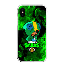 Чехол для iPhone XS Max матовый с принтом Brawl Stars LEON в Новосибирске, Силикон | Область печати: задняя сторона чехла, без боковых панелей | 8 bit | 8 бит | brawl | brawl stars | crow | leon | stars | бравл | бравл старс | браво старс | игра | компьютерная | кров | леон | огонь | онлайн | пламя | старс