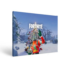 Холст прямоугольный с принтом Fortnite Новогодний в Новосибирске, 100% ПВХ |  | christmas | epic games | fortnite | игры | новый год | рождество | фортнайт