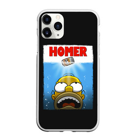 Чехол для iPhone 11 Pro Max матовый с принтом Homer в Новосибирске, Силикон |  | bart | beer | family | homer | jaws | lisa | maggie | marge | shark | simpson | simpsons | thesimpsons | акула | барт | гомер | лиза | мардж | мегги | семья | симпсоны | челюсти