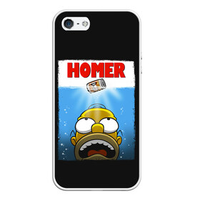 Чехол для iPhone 5/5S матовый с принтом Homer в Новосибирске, Силикон | Область печати: задняя сторона чехла, без боковых панелей | bart | beer | family | homer | jaws | lisa | maggie | marge | shark | simpson | simpsons | thesimpsons | акула | барт | гомер | лиза | мардж | мегги | семья | симпсоны | челюсти