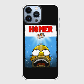 Чехол для iPhone 13 Pro Max с принтом Homer в Новосибирске,  |  | bart | beer | family | homer | jaws | lisa | maggie | marge | shark | simpson | simpsons | thesimpsons | акула | барт | гомер | лиза | мардж | мегги | семья | симпсоны | челюсти