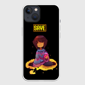 Чехол для iPhone 13 с принтом UNDERTALE FRISK в Новосибирске,  |  | chara | frisk | sans | undertale | андертале | андертейл | игра | подземная история | подземная сказка | санс | ундертале | фриск | чара