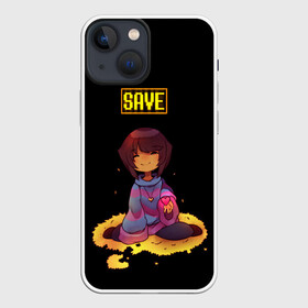 Чехол для iPhone 13 mini с принтом UNDERTALE FRISK в Новосибирске,  |  | chara | frisk | sans | undertale | андертале | андертейл | игра | подземная история | подземная сказка | санс | ундертале | фриск | чара