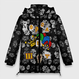 Женская зимняя куртка 3D с принтом Король и Шут в Новосибирске, верх — 100% полиэстер; подкладка — 100% полиэстер; утеплитель — 100% полиэстер | длина ниже бедра, силуэт Оверсайз. Есть воротник-стойка, отстегивающийся капюшон и ветрозащитная планка. 

Боковые карманы с листочкой на кнопках и внутренний карман на молнии | skull | киш | король | король и шут | михаил горшенев | черепа | шут