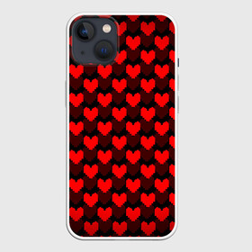 Чехол для iPhone 13 с принтом UNDERTALE в Новосибирске,  |  | chara | frisk | sans | undertale | андертале | андертейл | игра | подземная история | подземная сказка | санс | сердечки | сердце | ундертале | фриск | чара