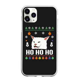 Чехол для iPhone 11 Pro Max матовый с принтом Woman Yelling at Cat в Новосибирске, Силикон |  | cat | cats | christmas | mem | meme | memes | new year | xmas | вязаный | женщина | кот | кричит | мем | мемы | на кота | новый год | рождество | свитер