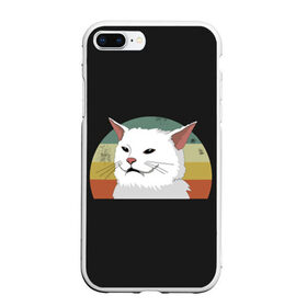 Чехол для iPhone 7Plus/8 Plus матовый с принтом Woman Yelling at Cat в Новосибирске, Силикон | Область печати: задняя сторона чехла, без боковых панелей | cat | cats | mem | meme | memes | женщина | кот | кричит | мем | мемы | на кота