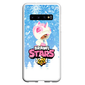 Чехол для Samsung Galaxy S10 с принтом Brawl Stars Leon Unicorn в Новосибирске, Силикон | Область печати: задняя сторона чехла, без боковых панелей | Тематика изображения на принте: 2020 | brawl | brawl stars | christmas | leon | new year | stars | бравл старс | брол старс | единорог | зима | игра | леон | новогодний | новый год | рождество | снег | снежинки