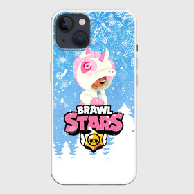 Чехол для iPhone 13 с принтом Brawl Stars Leon Unicorn в Новосибирске,  |  | 2020 | brawl | brawl stars | christmas | leon | new year | stars | бравл старс | брол старс | единорог | зима | игра | леон | новогодний | новый год | рождество | снег | снежинки