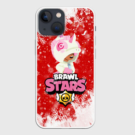 Чехол для iPhone 13 mini с принтом Brawl Stars Leon Unicorn в Новосибирске,  |  | 2020 | brawl | brawl stars | christmas | leon | new year | stars | бравл старс | брол старс | единорог | зима | игра | леон | новогодний | новый год | рождество | снег | снежинки