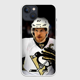 Чехол для iPhone 13 с принтом Сидни Кросби в Новосибирске,  |  | canada | crosby | hockey | nhl | penguins | pittsburgh | pittsburgh penguins | usa | канада | кросби | нхл | пингвинз | питтсбург | питтсбург пингвинз | сидни кросби | спорт | сша | хоккей | шайба