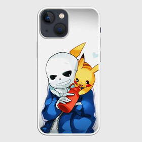 Чехол для iPhone 13 mini с принтом UNDERTALE в Новосибирске,  |  | chara | frisk | sans | undertale | андертале | андертейл | игра | пика | пикачу | подземная история | подземная сказка | покемон | санс | ундертале | фриск | чара