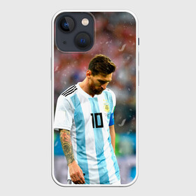 Чехол для iPhone 13 mini с принтом Месси Аргентина в Новосибирске,  |  | barca | barcelona | champions | football | messi | soccer | spain | uefa | world cup | барса | барселона | ла лига | лео месси | лига чемпионов | месси | форма | формы | футбол