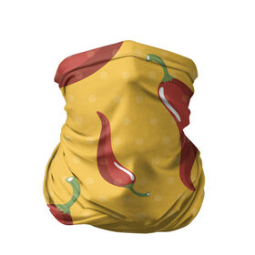 Бандана-труба 3D с принтом Перчики в Новосибирске, 100% полиэстер, ткань с особыми свойствами — Activecool | плотность 150‒180 г/м2; хорошо тянется, но сохраняет форму | pop art | белый | еда | желтый | зеленый | красный | круг | кружки | перец | перцы | перчики | поп арт | чили