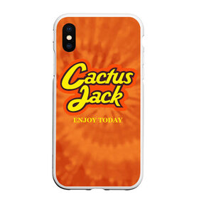 Чехол для iPhone XS Max матовый с принтом Cactus Jack в Новосибирске, Силикон | Область печати: задняя сторона чехла, без боковых панелей | reeses puffs | travis scott | джэк | кактус | трэвис скотт