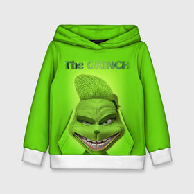 Детская толстовка 3D с принтом Grinch Face в Новосибирске, 100% полиэстер | двухслойный капюшон со шнурком для регулировки, мягкие манжеты на рукавах и по низу толстовки, спереди карман-кенгуру с мягким внутренним слоем | christmas | claus | grinch stole | how the | jingle | merry | santa | гринч | гуманоид | диккенс | ктоград | олени | рождество | снежинки | чарльз