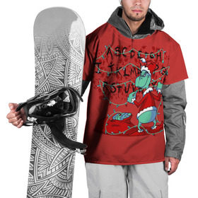 Накидка на куртку 3D с принтом Гринч в Новосибирске, 100% полиэстер |  | Тематика изображения на принте: christmas | claus | grinch stole | how the | jingle | merry | santa | гринч | гуманоид | диккенс | ктоград | олени | рождество | снежинки | чарльз
