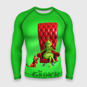Мужской рашгард 3D с принтом The Grinch в Новосибирске,  |  | christmas | claus | grinch stole | how the | jingle | merry | santa | гринч | гуманоид | диккенс | ктоград | олени | рождество | снежинки | чарльз