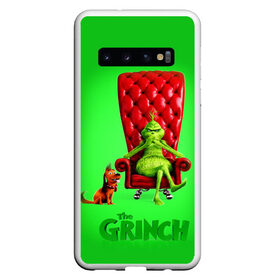 Чехол для Samsung Galaxy S10 с принтом The Grinch в Новосибирске, Силикон | Область печати: задняя сторона чехла, без боковых панелей | Тематика изображения на принте: christmas | claus | grinch stole | how the | jingle | merry | santa | гринч | гуманоид | диккенс | ктоград | олени | рождество | снежинки | чарльз