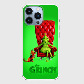 Чехол для iPhone 13 Pro с принтом The Grinch в Новосибирске,  |  | christmas | claus | grinch stole | how the | jingle | merry | santa | гринч | гуманоид | диккенс | ктоград | олени | рождество | снежинки | чарльз