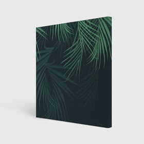 Холст квадратный с принтом Пальмовый узор в Новосибирске, 100% ПВХ |  | Тематика изображения на принте: джунгли | зелёный | лепестки | лепесток | лес | листья | пальма | пальмы | папоротник | салатовый | тропики | черный