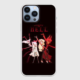 Чехол для iPhone 13 Pro Max с принтом Hazbin Hotel. Welcome to Hell в Новосибирске,  |  | alastor | angel | charlie | dust | hazbin | hotel | husk | katie | pentious | sir | vaggie | аластор | вэгги | даст | кэти | отель | пентиус | сэр | хазбин | хаск | чарли | энджел