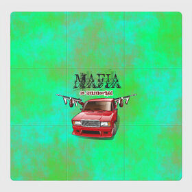 Магнитный плакат 3Х3 с принтом Mafia в Новосибирске, Полимерный материал с магнитным слоем | 9 деталей размером 9*9 см | Тематика изображения на принте: 2107 | mafia | бандиты | ваз | мафия | машины | семерка | таз | тазы