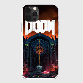 Чехол для iPhone 12 Pro с принтом DOOM - Hellgate в Новосибирске, силикон | область печати: задняя сторона чехла, без боковых панелей | doom | eternal | game | gate | hell | horror | ад | врата | дум | игра | персонаж | хоррор | шутер