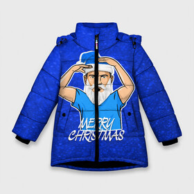 Зимняя куртка для девочек 3D с принтом Новогодний Дзюба FCZP в Новосибирске, ткань верха — 100% полиэстер; подклад — 100% полиэстер, утеплитель — 100% полиэстер. | длина ниже бедра, удлиненная спинка, воротник стойка и отстегивающийся капюшон. Есть боковые карманы с листочкой на кнопках, утяжки по низу изделия и внутренний карман на молнии. 

Предусмотрены светоотражающий принт на спинке, радужный светоотражающий элемент на пуллере молнии и на резинке для утяжки. | champions league | euro | russia | zenit | дзюба | евро | зенит | лига чемпионов
