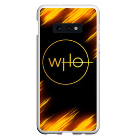 Чехол для Samsung S10E с принтом DOCTOR WHO в Новосибирске, Силикон | Область печати: задняя сторона чехла, без боковых панелей | bad wolf | doctor who | who | доктор | доктор кто | сериал