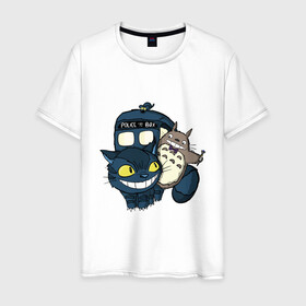 Мужская футболка хлопок с принтом Tardis Totoro в Новосибирске, 100% хлопок | прямой крой, круглый вырез горловины, длина до линии бедер, слегка спущенное плечо. | doctor who | forest | friend | ghibli | japan | keeper | miyazaki | nature | neigbor | neighbour | tardis | totoro | анимация | аниме | гибли | доктор кто | друг | животные | кот | лес | любовь | милый | мир | миядзаки | мульт | мультфильм | приключения |