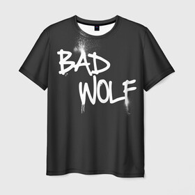 Мужская футболка 3D с принтом Bad wolf в Новосибирске, 100% полиэфир | прямой крой, круглый вырез горловины, длина до линии бедер | bbc | dimension | dr who | jenna coleman | jodie whittaker | matt smith | relative | resolution | space | tardis | the doctor | time | галлифрей | джоди уиттакер | доктор кто | тардис