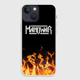 Чехол для iPhone 13 mini с принтом Manowar в Новосибирске,  |  | man of war | manowar | music | rock | мановар | музыка | рок