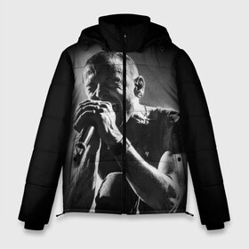 Мужская зимняя куртка 3D с принтом Chester Bennington Linkin Park в Новосибирске, верх — 100% полиэстер; подкладка — 100% полиэстер; утеплитель — 100% полиэстер | длина ниже бедра, свободный силуэт Оверсайз. Есть воротник-стойка, отстегивающийся капюшон и ветрозащитная планка. 

Боковые карманы с листочкой на кнопках и внутренний карман на молнии. | bennington | chester | chester bennington | linkin | linkin park | music | park | rock | бенингтон | линкин | линкин парк | музыка | парк | рок | честер | честер беннингтон