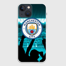 Чехол для iPhone 13 mini с принтом Manchester City в Новосибирске,  |  | champions | city | football | manchester | manchester city | soccer | uefa | world cup | лига чемпионов | манчестер | манчестер сити | сити | форма | формы | футбол