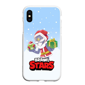 Чехол для iPhone XS Max матовый с принтом Brawl Stars Christmas Barley в Новосибирске, Силикон | Область печати: задняя сторона чехла, без боковых панелей | bo | brawl | brock | bull | colt | dynamike | elprimo | jessie | leon | moba | nita | shelly | stars | бо | брок | булл | джесси | динамайк | кольт | леон | нита | шелли | эльпримо