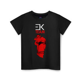 Детская футболка хлопок с принтом ЕГОР КРИД. в Новосибирске, 100% хлопок | круглый вырез горловины, полуприлегающий силуэт, длина до линии бедер | ek | ek team | family | kreed | егор булаткин | егор крид | ек | крид