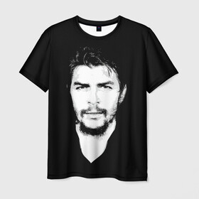 Мужская футболка 3D с принтом Че Гевара в Новосибирске, 100% полиэфир | прямой крой, круглый вырез горловины, длина до линии бедер | che | cuba | guevara | revolution | бунтарь | коммунизм | куба | революция | свобода | советский | союз | ссср | че гевара