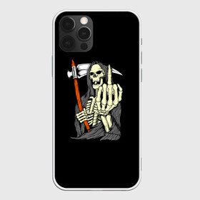 Чехол для iPhone 12 Pro Max с принтом Смерть в Новосибирске, Силикон |  | halloween | коса | скелет | хэллоуин | череп