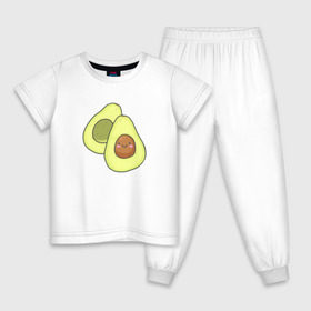 Детская пижама хлопок с принтом Авокадо в Новосибирске, 100% хлопок |  брюки и футболка прямого кроя, без карманов, на брюках мягкая резинка на поясе и по низу штанин
 | авокадо | рисунок