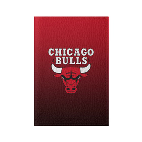 Обложка для паспорта матовая кожа с принтом CHICAGO BULLS в Новосибирске, натуральная матовая кожа | размер 19,3 х 13,7 см; прозрачные пластиковые крепления | Тематика изображения на принте: bulls | chicago | chicago bulls | nba | red bulls | usa | америка | быки | нба | сша | чикаго буллс