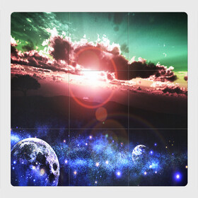 Магнитный плакат 3Х3 с принтом ЗАКАТ НОЧНОЙ в Новосибирске, Полимерный материал с магнитным слоем | 9 деталей размером 9*9 см | Тематика изображения на принте: galaxy | nasa | nebula | space | star | абстракция | вселенная | галактика | звезда | звезды | космический | наса | планеты