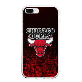 Чехол для iPhone 7Plus/8 Plus матовый с принтом CHICAGO BULLS в Новосибирске, Силикон | Область печати: задняя сторона чехла, без боковых панелей | bulls | chicago | chicago bulls | nba | red bulls | usa | америка | быки | нба | сша | чикаго буллс