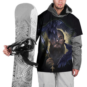 Накидка на куртку 3D с принтом vikings в Новосибирске, 100% полиэстер |  | ragnar | raven | travis fimmel | vikings | викинги | вороны | норвегия | рагнар лодброк | скандинавия | трэвис фиммел