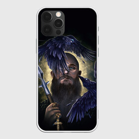 Чехол для iPhone 12 Pro с принтом vikings в Новосибирске, силикон | область печати: задняя сторона чехла, без боковых панелей | ragnar | raven | travis fimmel | vikings | викинги | вороны | норвегия | рагнар лодброк | скандинавия | трэвис фиммел