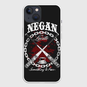 Чехол для iPhone 13 с принтом The Walking Dead Negan в Новосибирске,  |  | Тематика изображения на принте: amc | carol | daryl | dixon | michonne | negan | reaction | rick | season 10 | twd | zombies | диксон | дэрил | зомби | мертвецы | мишонн | неган | реакция | рик | ходячие