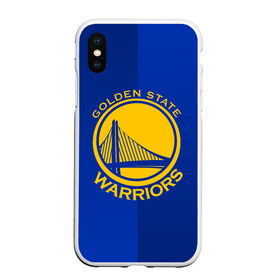 Чехол для iPhone XS Max матовый с принтом GOLDEN STATE WARRIORS в Новосибирске, Силикон | Область печати: задняя сторона чехла, без боковых панелей | golden state | golden state warriors | gsw | nba | usa | америка | голден стэйт уорриорз | гсв | нба | сша