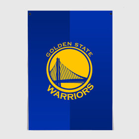 Постер с принтом GOLDEN STATE WARRIORS в Новосибирске, 100% бумага
 | бумага, плотность 150 мг. Матовая, но за счет высокого коэффициента гладкости имеет небольшой блеск и дает на свету блики, но в отличии от глянцевой бумаги не покрыта лаком | golden state | golden state warriors | gsw | nba | usa | америка | голден стэйт уорриорз | гсв | нба | сша