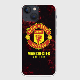 Чехол для iPhone 13 mini с принтом Manchester United в Новосибирске,  |  | champions | football | manchester | manchester united | soccer | uefa | united | world cup | лига чемпионов | манчестер | манчестер юнайтед | форма | формы | футбол | юнайтед